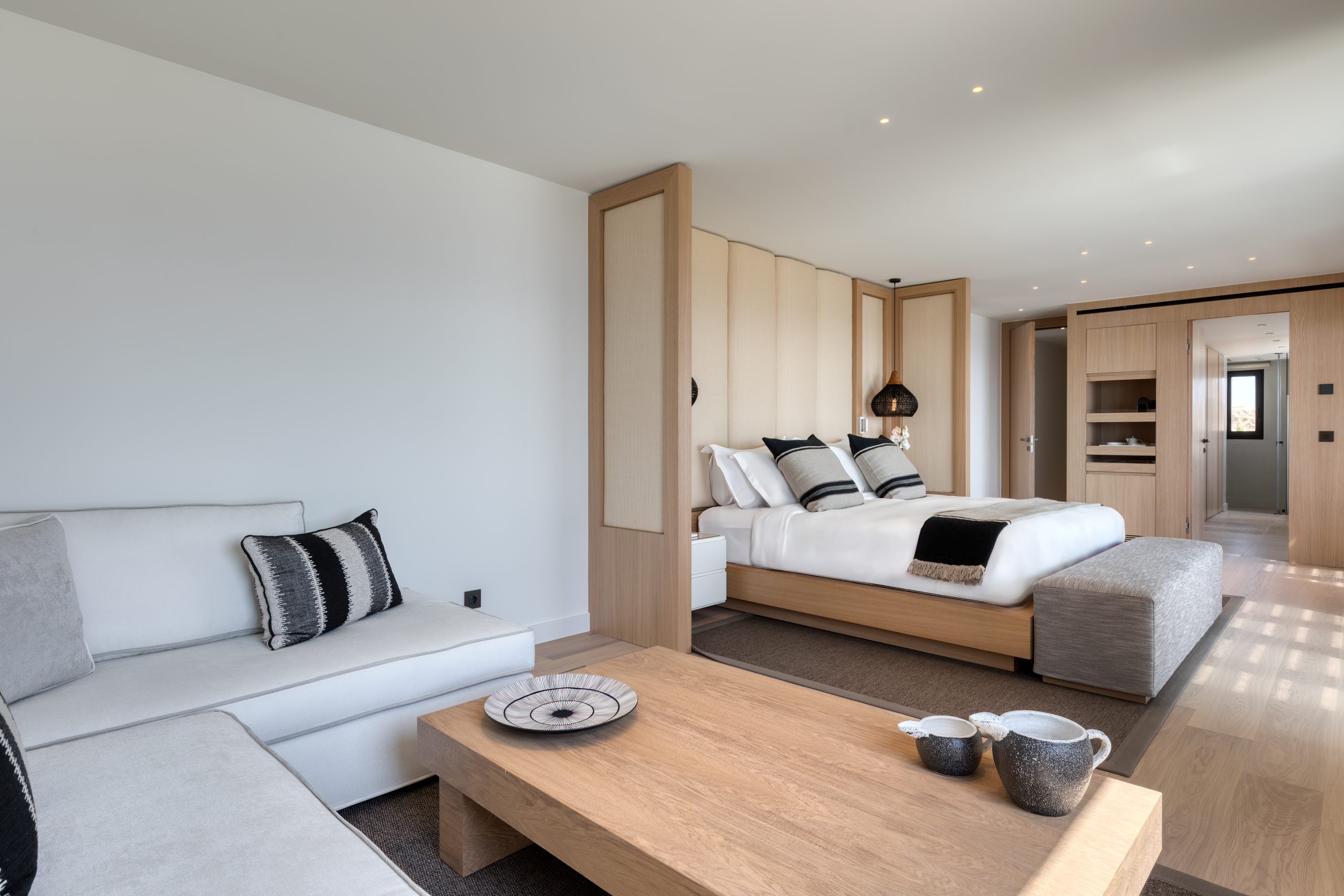 A bedroom interior at Lithos Residence