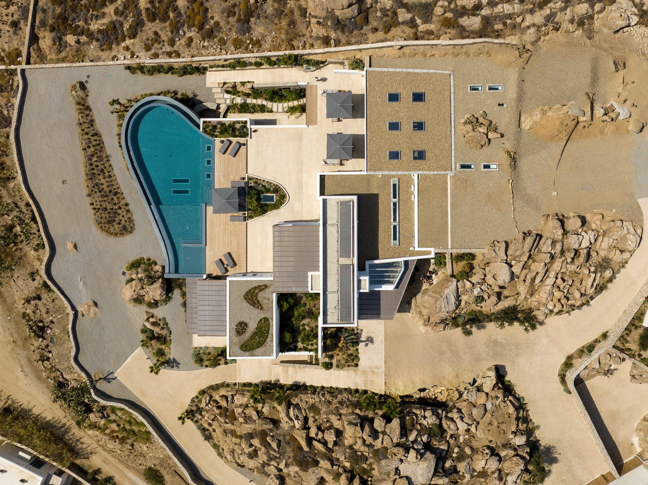 Aerial view of the estate and surrounding grounds
